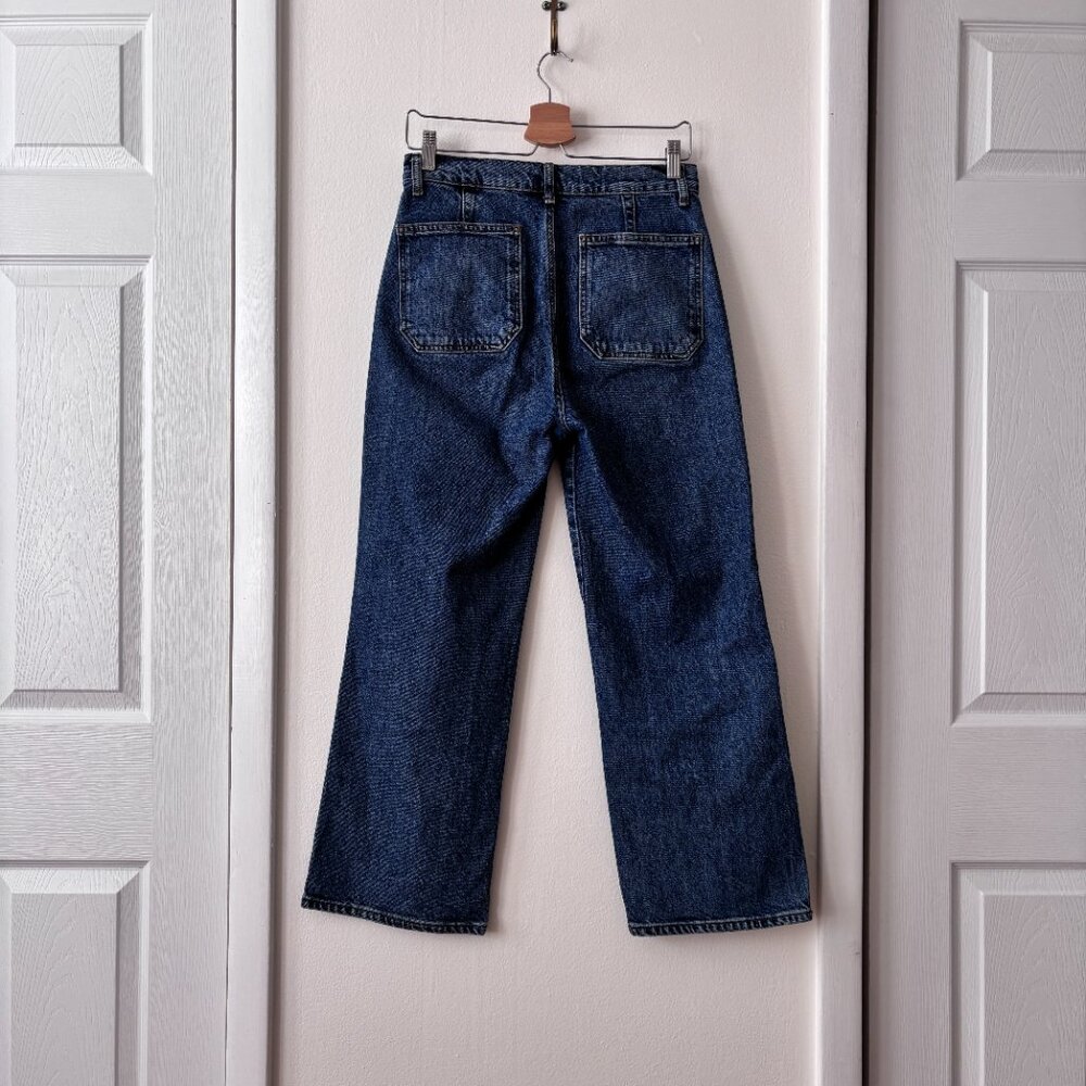 Reformation Alyssa Patch Pocket High Rise Wide Leg Jeans in Anguilla Wash - Picture 7 of 9